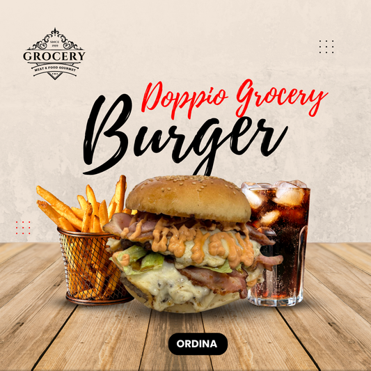 MENU Double Grocery Burger